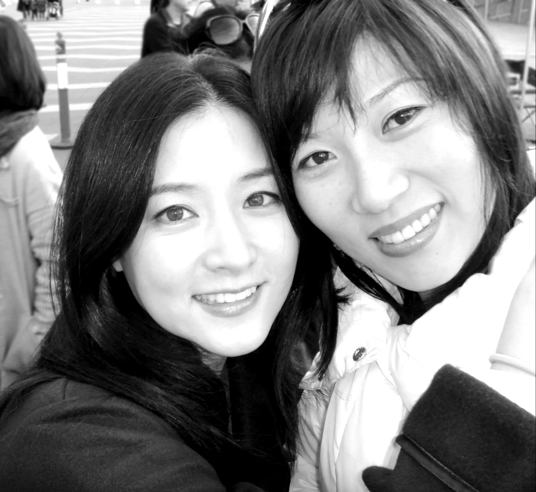 Archival photograph — Seri, principal hair and make-up stylist, with S. Korea Celebrities